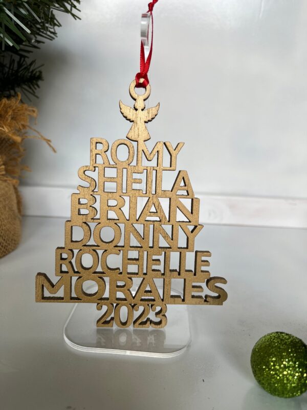 Personalized family ornaments